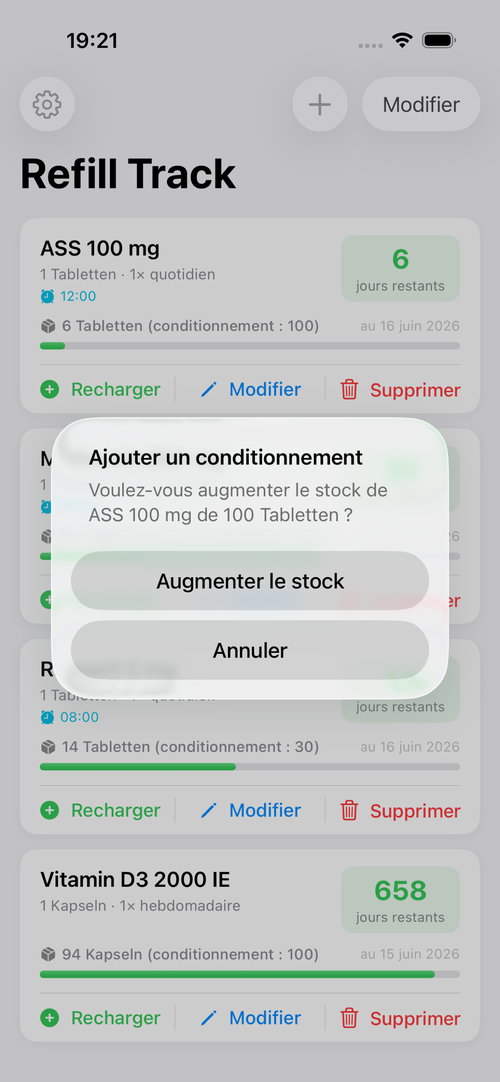 Renouveler d'un geste